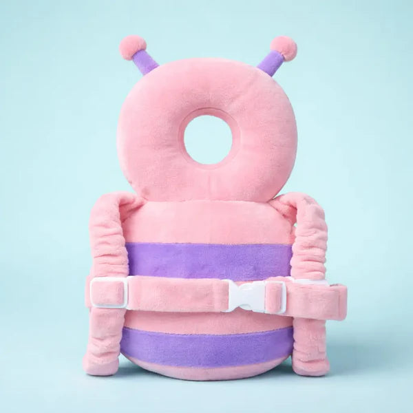 Butterfly padded cushion backpack showing adjustable straps and buckle